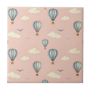 Carreau Motif de ciel en montgolfière chaud rêveur