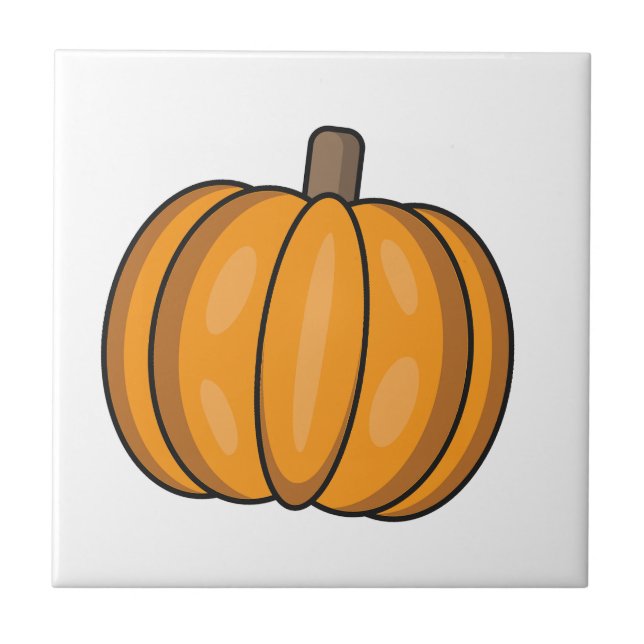 Carreau Motif de citrouille de légumes mignons  (Devant)