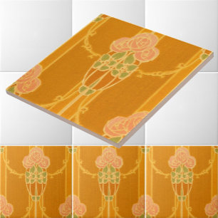 Carreau Motif de cluster de Rose de style rose vintage