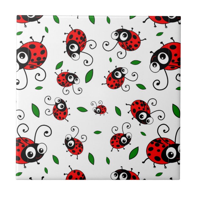 Carreau Motif de coccinelle (Devant)