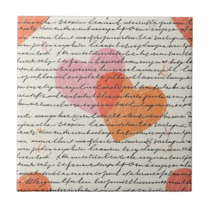 Carreau Motif de cœur moderne avec fond de script (8)