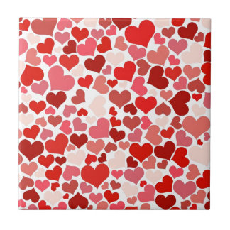 Carreau Motif de coeur rouge moderne