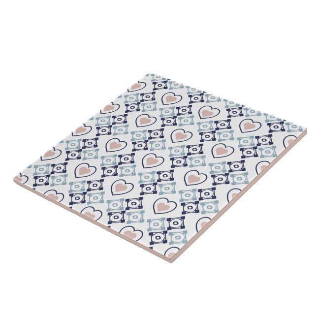 Carreau Motif de coeurs de la Saint-Valentin lumineux (Côté)