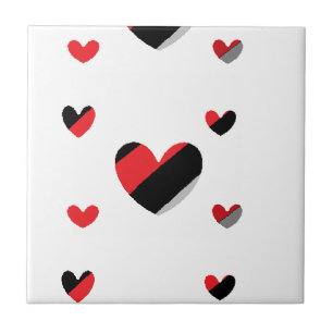 Carreau Motif de coeurs joyeux