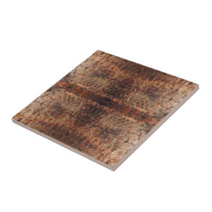 Carreau Motif de conception de gros plan de bois vieilli p