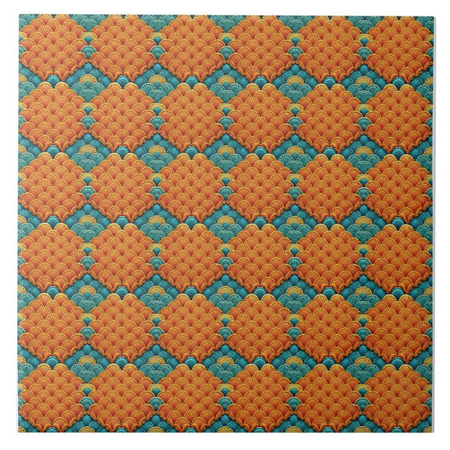 Carreau Motif de coquille de saint crochet (Devant)