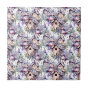 Carreau Motif de cottage champignon fantaisiste (5)