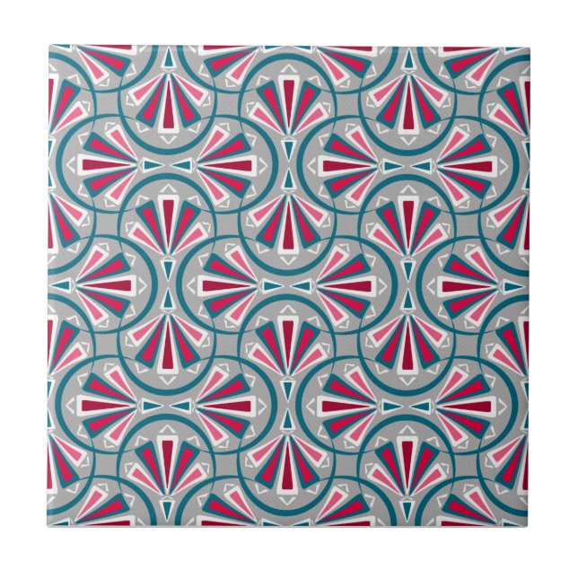 Carreau Motif de couleur Art déco. (Devant)