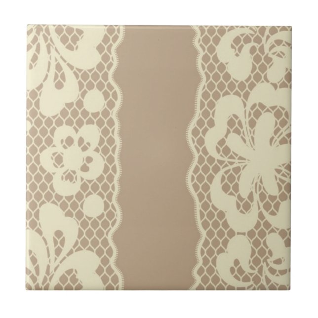 Carreau Motif de dentelle, cru 7 de fleur (Devant)