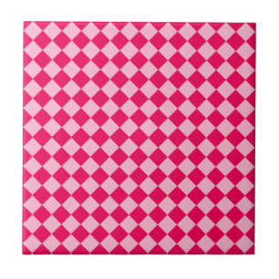 Carreau Motif de diamant combiné rose par Shirley Taylor