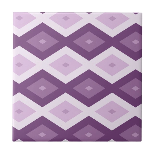 Carreau Motif de diamant violet (Devant)