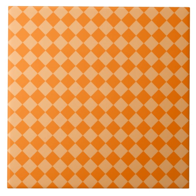 Carreau Motif de diamants orange combiné par STaylor (Devant)