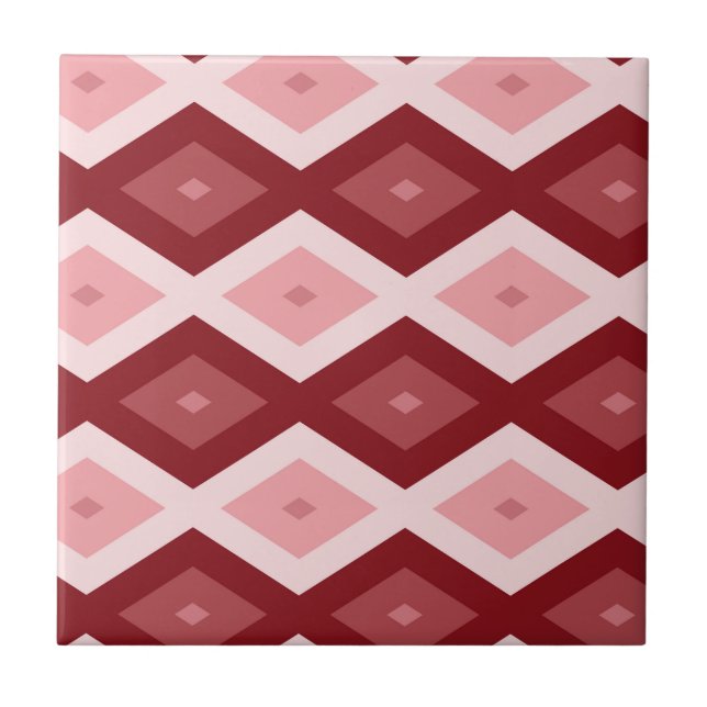 Carreau Motif de diamants rouges (Devant)