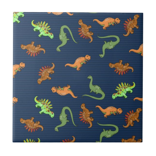 Carreau Motif de dinosaures mignons (Devant)
