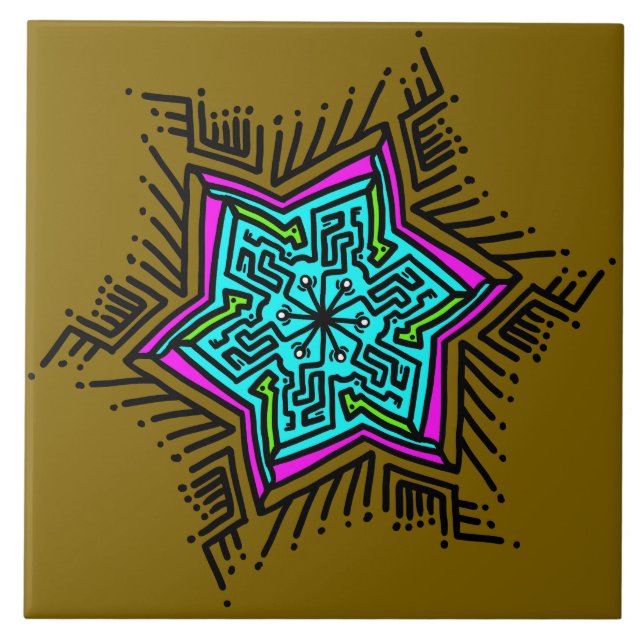 Carreau Motif de Doodle 3 (Devant)