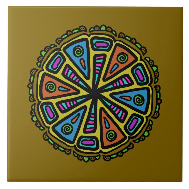 Carreau Motif de Doodle 4 (Devant)