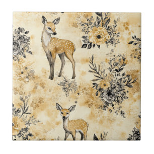 Carreau Motif de faon de la forêt rustique