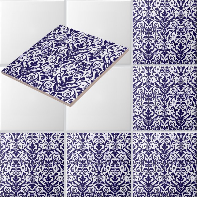 Carreau Motif de feuillage floral défilant de l'ère victor (Créateur téléchargé)