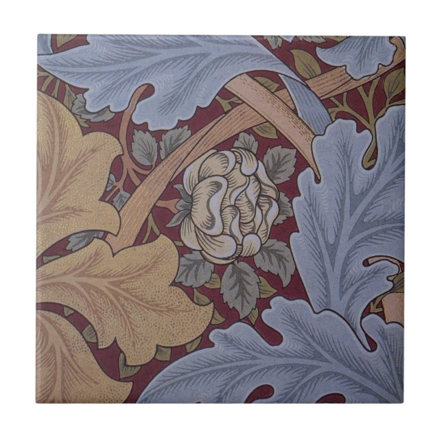 Carreau Motif de feuille d'acanthe de St. James par Willia (Devant)