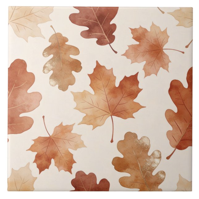 Carreau Motif de feuille d'automne confortable (Devant)