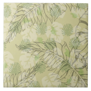 Carreau Motif de feuille de palme tropicale