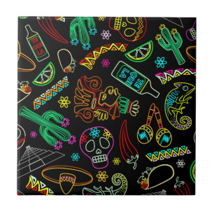 Carreau Motif de Fiesta du Mexique