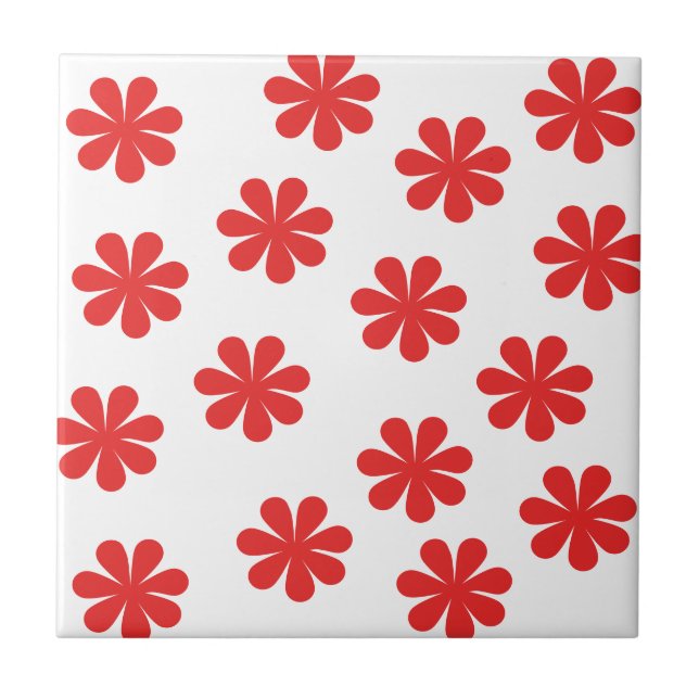 Carreau Motif de fleurs abstraite (Devant)