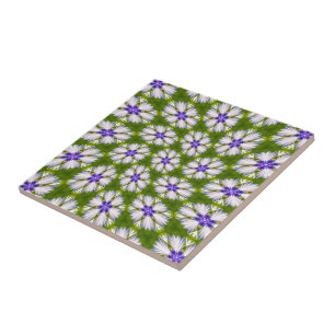 Carreau Motif de fleurs blanches