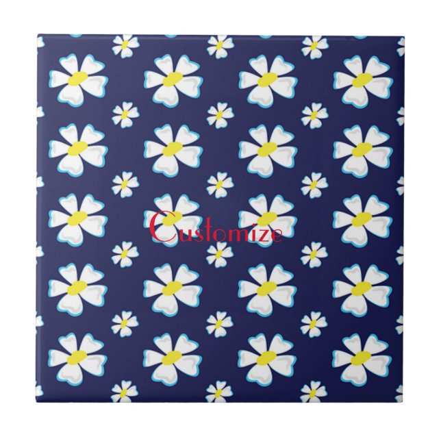 Carreau Motif de fleurs blanches Thunder_Cove (Devant)