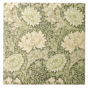 Carreau Motif de fleurs de Chrysanthemum (par William Morr