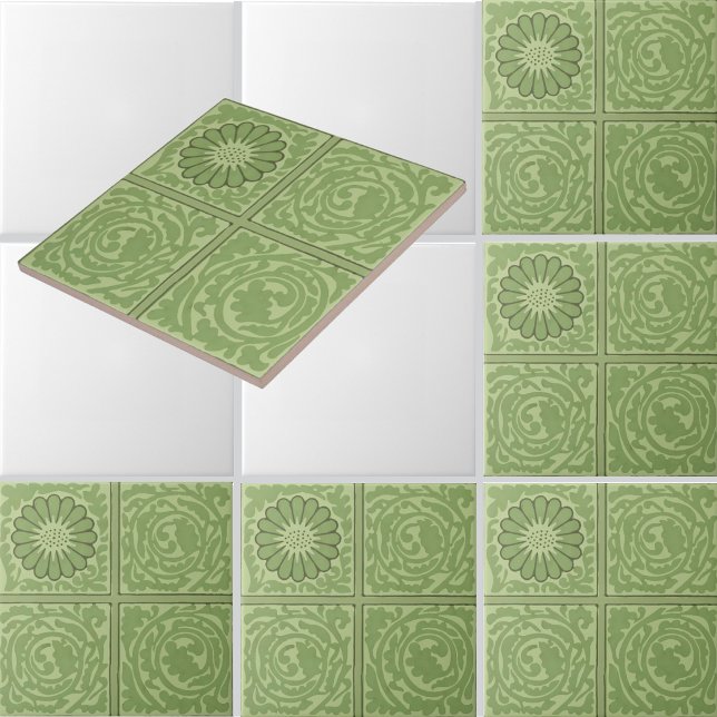 Carreau Motif de fleurs et de feuillage en réseau de Willi (Créateur téléchargé)