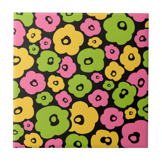 Carreau Motif de fleurs sauvages (Devant)