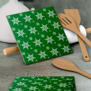 Carreau Motif de flocon de neige, Flakes blancs, Neige, Ve
