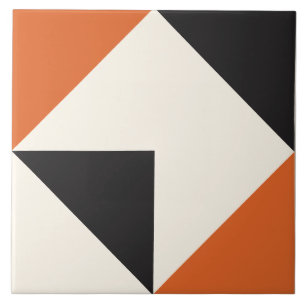 Carreau Motif de forme géométrique moderne orange