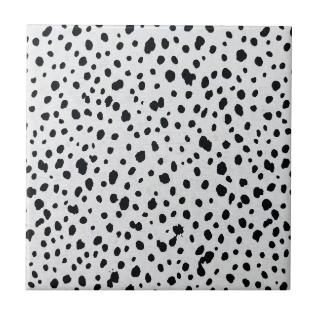 Carreau Motif de fourrure de chien dalmate (Devant)