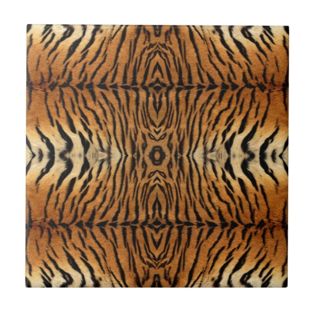 Carreau Motif de fourrure de tigre (Devant)