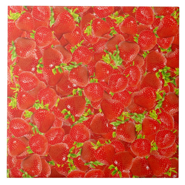 Carreau Motif de fraises (Devant)