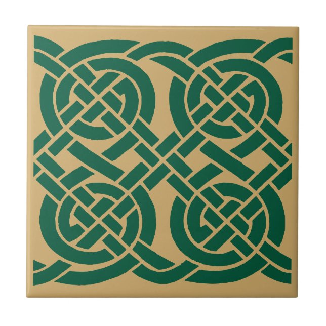 Carreau Motif de frise de nœuds celtiques (Devant)