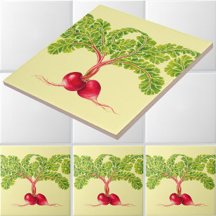 Carreau Motif de frise de radis de jardin