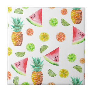 Carreau Motif de fruit glacé d'aquarelle