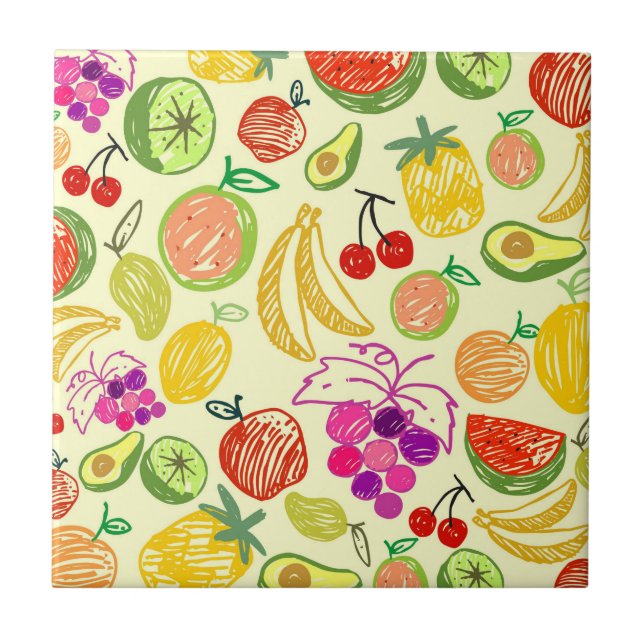 Carreau Motif de fruits (Devant)