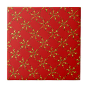 Carreau Motif de Fun Golden Snowflake