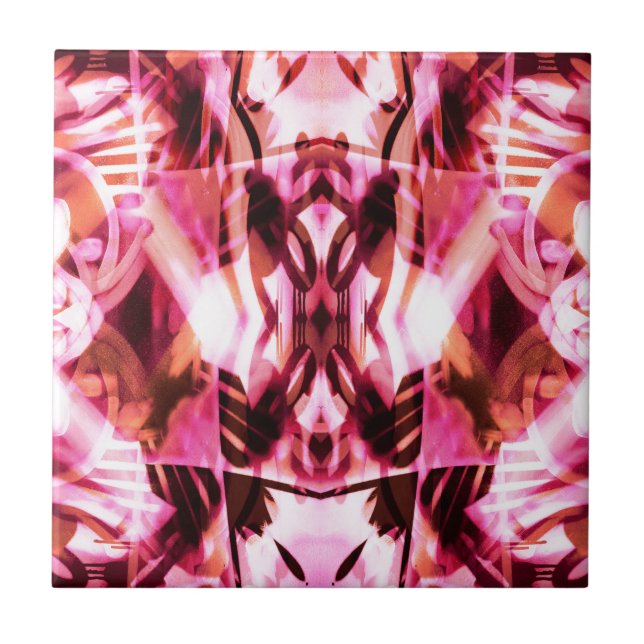 Carreau Motif de graffiti rose (Devant)