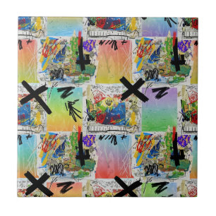 Carreau Motif de graffiti urbain coloré (14)