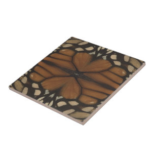 Carreau Motif de gros plan d'aile de papillon monarque