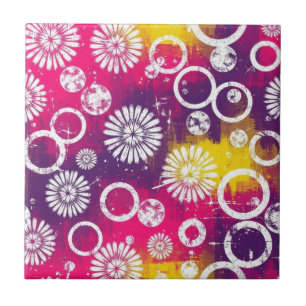 Carreau Motif de grunge abstrait avec explosion d'étoiles