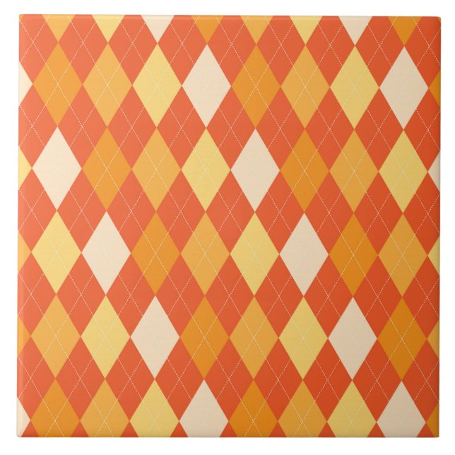 Carreau motif de Jacquard orange (Devant)