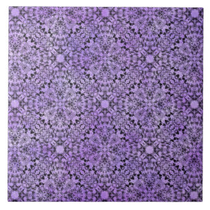 Carreau Motif de Knit violet et noir