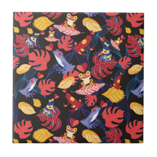 Carreau Motif De La Grenouille Amoureuse