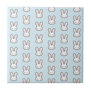 Carreau Motif de lapin visage de lapin mignon